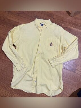 Polo by Ralph Lauren Pale Yellow Button-Down Shirt with Crest Pocket
